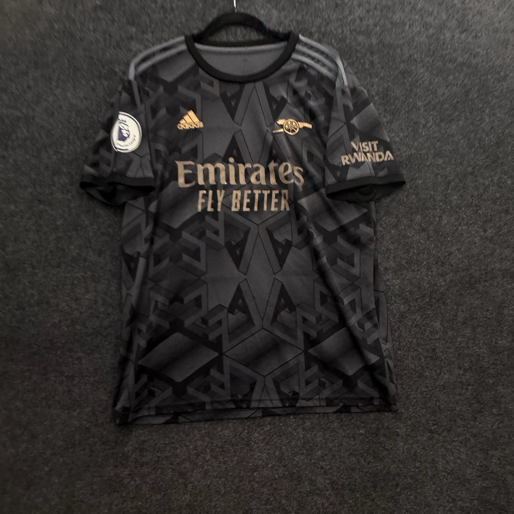 Adidas Arsenal FC 2022-23 Away Jersey Black Gold Mens XL Soccer Shirt HF0708